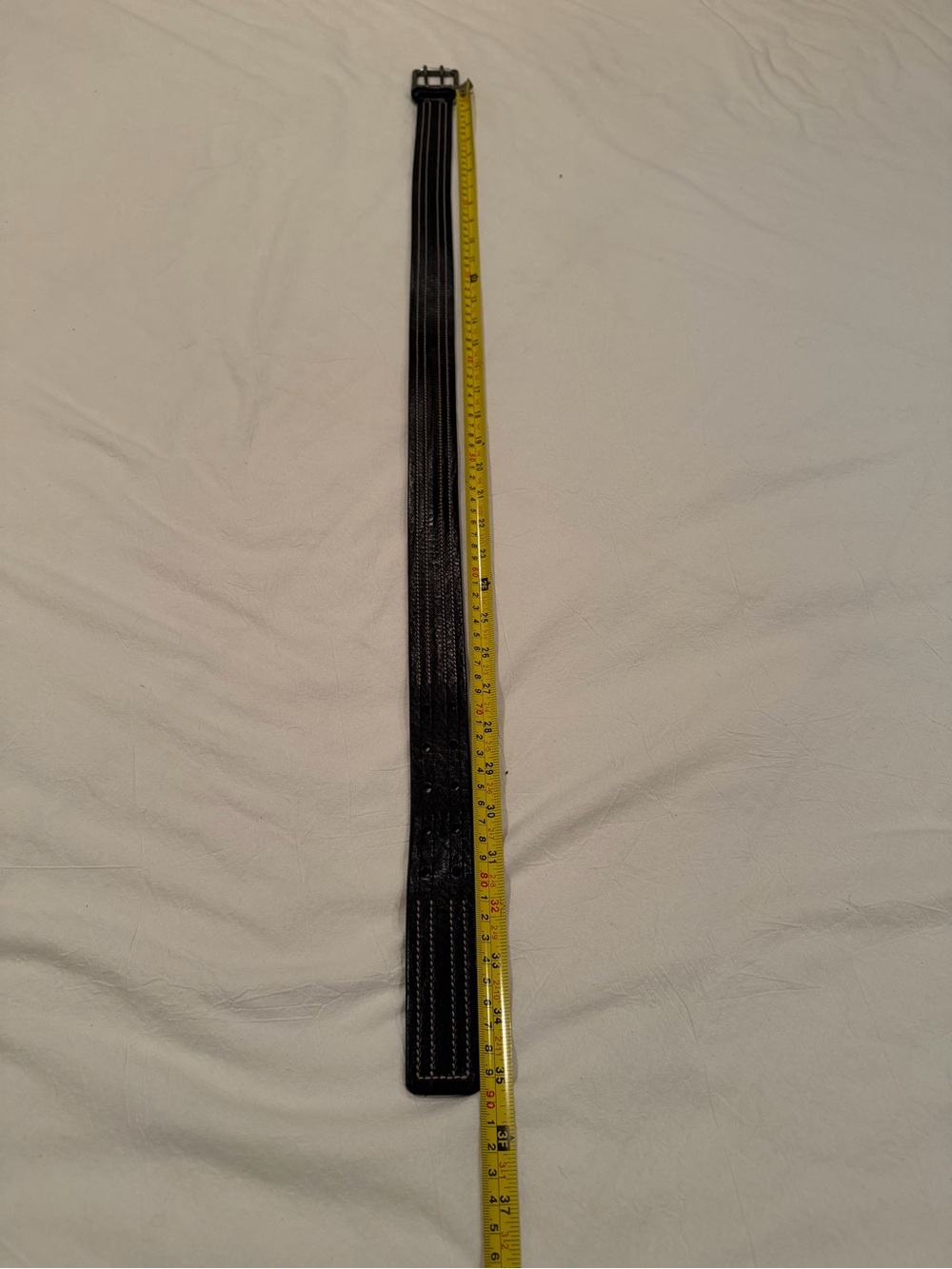 Women’s Coach Black Leather Belt with Contrast Stitching - Picture 2 of 6